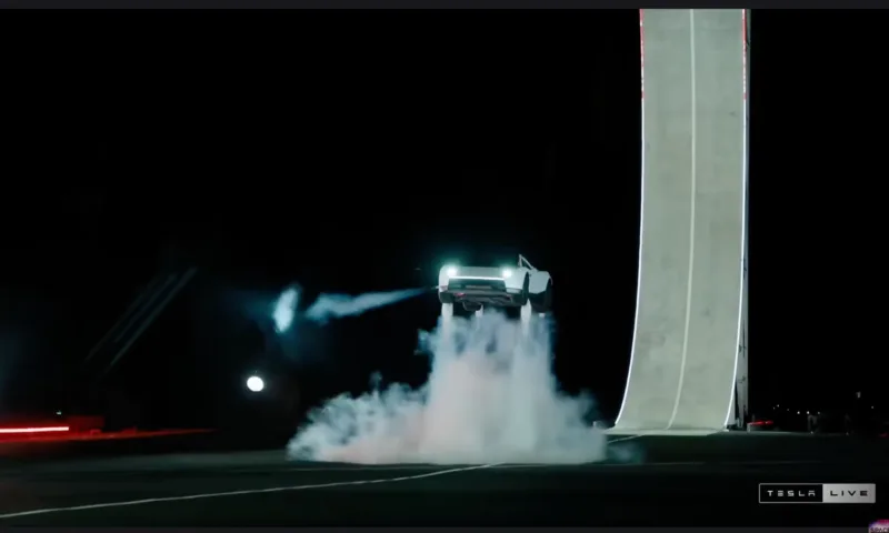 Tesla's new Roadster car can thrust itself in the air